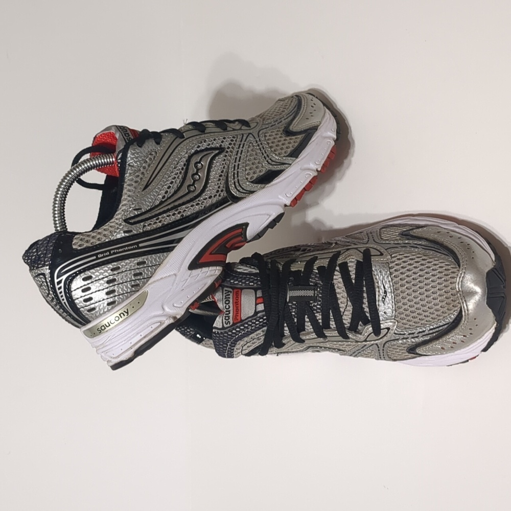Saucony Mens Grid Phantom Running Shoes Size 8.5 red - silver - Picture 6 of 9